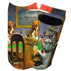 Dogs Playing Poker by C.M.Coolidge Adult Ankle Socks