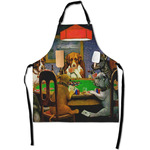 Dogs Playing Poker by C.M.Coolidge Apron With Pockets