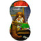 Dogs Playing Poker by C.M.Coolidge Burp Peanut Shaped Flat