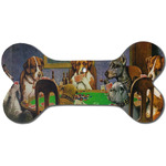 Dogs Playing Poker by C.M.Coolidge Ceramic Dog Ornament - Front