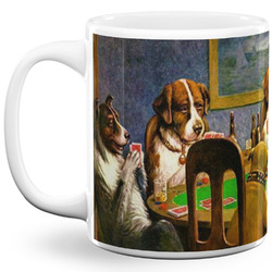 Dogs Playing Poker by C.M.Coolidge 11 Oz Coffee Mug - White