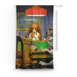 Dogs Playing Poker by C.M.Coolidge Curtain Panel - Custom Size