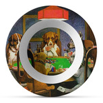 Dogs Playing Poker by C.M.Coolidge Plastic Bowl - Microwave Safe - Composite Polymer