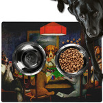 Dogs Playing Poker by C.M.Coolidge Dog Food Mat - Large