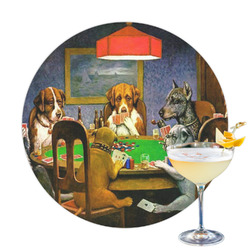 Dogs Playing Poker by C.M.Coolidge Printed Drink Topper - 3.25"