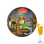 Dogs Playing Poker by C.M.Coolidge Printed Drink Topper - 2.15"