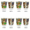 Dogs Playing Poker by C.M.Coolidge Glass Shot Glass - with gold rim - Set of 4 - APPROVAL