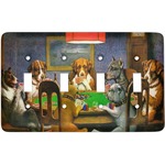 Dogs Playing Poker by C.M.Coolidge Light Switch Cover (4 Toggle Plate)