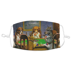 Dogs Playing Poker by C.M.Coolidge Adult Cloth Face Mask - XLarge