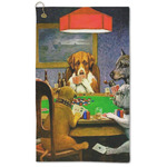 Dogs Playing Poker by C.M.Coolidge Microfiber Golf Towel