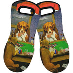 Dogs Playing Poker by C.M.Coolidge Neoprene Oven Mitts - Set of 2