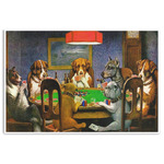 Dogs Playing Poker by C.M.Coolidge Disposable Paper Placemats