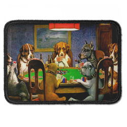 Dogs Playing Poker by C.M.Coolidge Iron On Rectangle Patch