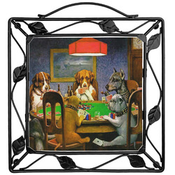 Dogs Playing Poker 1903 C.M.Coolidge Square Trivet