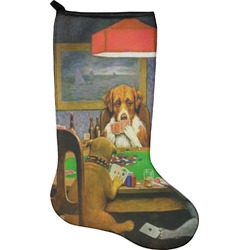 Dogs Playing Poker by C.M.Coolidge Holiday Stocking - Single-Sided - Neoprene