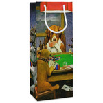 Dogs Playing Poker by C.M.Coolidge Wine Gift Bags - Gloss