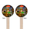 Dogs Playing Poker by C.M.Coolidge Wooden 6" Stir Stick - Round - Double Sided - Front & Back