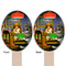 Dogs Playing Poker by C.M.Coolidge Wooden Food Pick - Oval - Double Sided - Front & Back