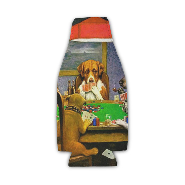 Custom Dogs Playing Poker by C.M.Coolidge Zipper Bottle Cooler