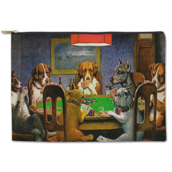 Dogs Playing Poker by C.M.Coolidge Zipper Pouch