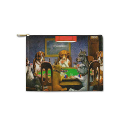Dogs Playing Poker by C.M.Coolidge Zipper Pouch - Small - 8.5"x6"