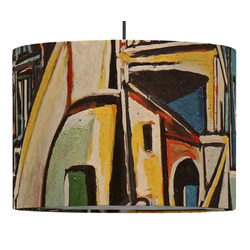 Mediterranean Landscape by Pablo Picasso 16" Drum Pendant Lamp - Fabric