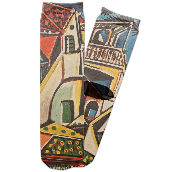 Custom Mediterranean Landscape by Pablo Picasso Adult Crew Socks