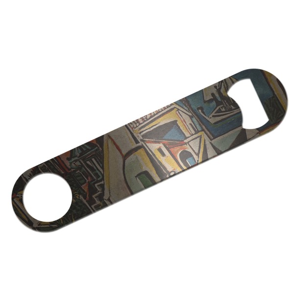 Custom Mediterranean Landscape by Pablo Picasso Bar Bottle Opener - Silver