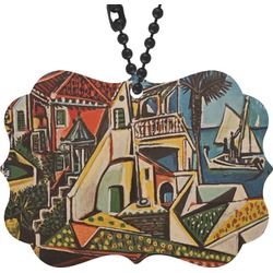 Mediterranean Landscape by Pablo Picasso Rear View Mirror Charm