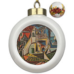 Mediterranean Landscape by Pablo Picasso Ceramic Ball Ornaments - Poinsettia Garland