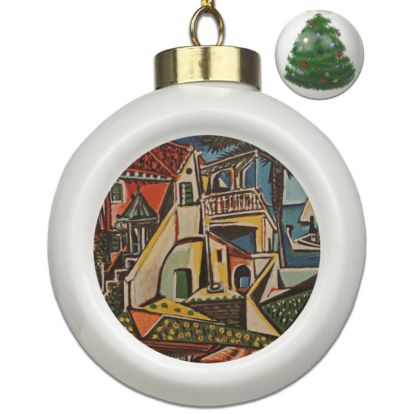 Custom Mediterranean Landscape by Pablo Picasso Ceramic Ball Ornament - Christmas Tree