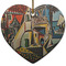 Mediterranean Landscape by Pablo Picasso Ceramic Flat Ornament - Heart (Front)