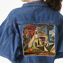 Mediterranean Landscape by Pablo Picasso Twill Iron On Patch - Custom Shape - 3XL - Set of 4