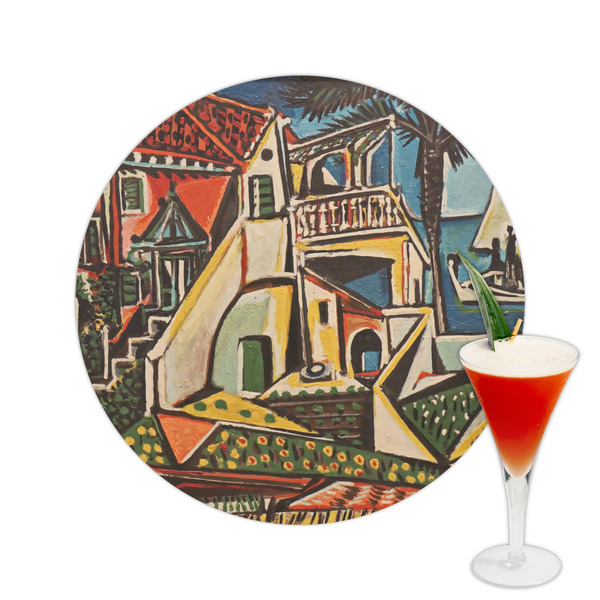 Custom Mediterranean Landscape by Pablo Picasso Printed Drink Topper -  2.5"