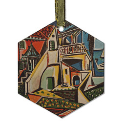 Mediterranean Landscape by Pablo Picasso Flat Glass Ornament - Hexagon