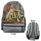 Mediterranean Landscape by Pablo Picasso Large Backpack - Gray - Front & Back View