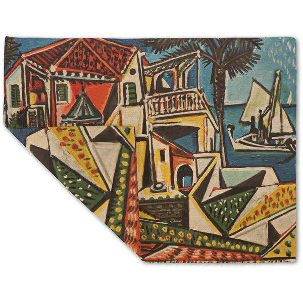 Custom Mediterranean Landscape by Pablo Picasso Double-Sided Linen Placemat - Single