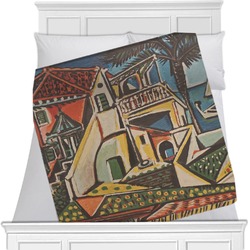 Mediterranean Landscape by Pablo Picasso Minky Blanket - Twin / Full - 80"x60" - Single Sided