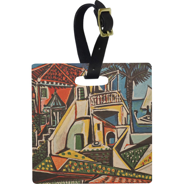 Custom Mediterranean Landscape by Pablo Picasso Plastic Luggage Tag - Square