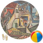 Mediterranean Landscape by Pablo Picasso Round Beach Towel