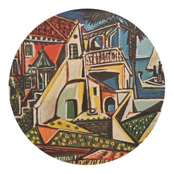 Mediterranean Landscape by Pablo Picasso Round Decal - Medium