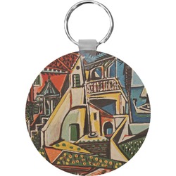 Mediterranean Landscape by Pablo Picasso Round Plastic Keychain