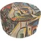 Mediterranean Landscape by Pablo Picasso Round Pouf Ottoman (Top)