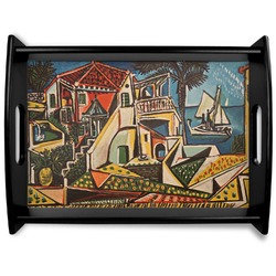 Mediterranean Landscape by Pablo Picasso Black Wooden Tray - Large