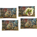 Mediterranean Landscape by Pablo Picasso Set of 4 Glass Rectangular Lunch / Dinner Plate