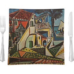 Mediterranean Landscape by Pablo Picasso Glass Square Lunch / Dinner Plate 9.5"