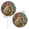 Mediterranean Landscape by Pablo Picasso White Plastic 5.5" Stir Stick - Double Sided - Round - Front & Back