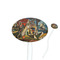 Mediterranean Landscape by Pablo Picasso White Plastic 7" Stir Stick - Oval - Closeup