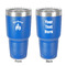 Fire 30 oz Stainless Steel Ringneck Tumbler - Blue - Double Sided - Front & Back