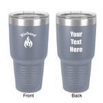 Fire 30 oz Stainless Steel Tumbler - Grey - Double-Sided (Personalized)